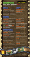 Lions, Tigers & Beers Lunch Menu